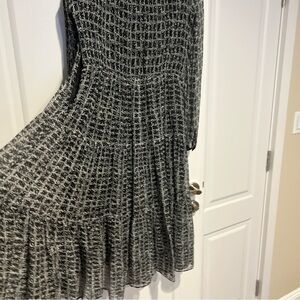 Derek Lam Black and White Midi Dress